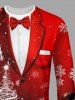 Plus Size Christmas Tree Snowflake Ombre Galaxy 3D Suit Pattern Print Ugly Funny Long Sleeves T-shirt For Men -  