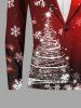 Plus Size Christmas Tree Snowflake Ombre Galaxy 3D Suit Pattern Print Ugly Funny Long Sleeves T-shirt For Men -  