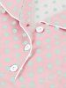 Polka Dots Print Lapel Collar Buttons Vintage Dress -  