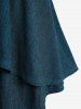 Plus Size Ruffles Ruched Chain Panel Silk Waist Ribbed Textured Buckle Tank Top -  