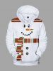 Christmas Snowman Plaid Scarf Print Plus Size Matching Outfit For Couples -  