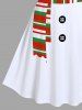 Christmas Snowman Plaid Scarf Print Plus Size Matching Outfit For Couples -  