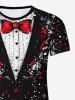 Ugly Funny Christmas Snowflake Bowknot Suit Pattern Print Matching Outfit For Couples -  
