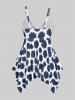 Handkerchief Sunflower Print Cinched Plus Size & Curve Modest Tankini  Swimsuit -  