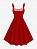 Robe Ligne A Sapin de Noël Boule Lumière de Grande Taille - Rouge M