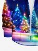 Chemise 3D Etoile Sapin de Noël Lumière et Galaxie Imprimés Grande Taille avec Boutons à Paillettes - Multi-A 5XL