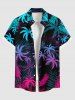 Ombre Coconut Tree Palm Leaf Print Plus Size Matching Hawaii Beach Outfit for Couples -  