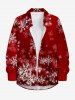 Ombre Christmas Snowflake Glitter Stars Print Plus Size Matching Outfit For Couples -  