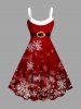 Ombre Christmas Snowflake Glitter Stars Print Plus Size Matching Outfit For Couples -  