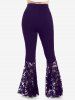 Pantalon Evasé Panneau en Dentelle de Grande Taille à Lacets - Concorde 1X | US 14-16