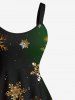 Robe Débardeur Ligne A Ombrée Teinté de Noël de Grande Taille - Noir S