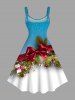 Robe Boîte Cadeau de Noël Arbre et Boule en Blocs de Couleurs Grande Taille avec Nœud Papillon - Multi-A 6X