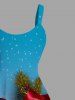 Robe Boîte Cadeau de Noël Arbre et Boule en Blocs de Couleurs Grande Taille avec Nœud Papillon - Multi-A 6X