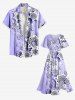 Plus Size Christmas Snowflake Print Split Midi Dress -  