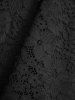 Gothic Plus Size Floral Lace Panel Lace-up Ruched Layered Handkerchief Dress -  