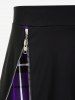 Plus Size Plaid Zipper Mini A Line Skirt -  
