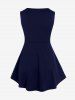 Lace Up Grommets Full Zipper Gothic Tank Top -  