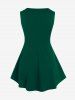 Lace Up Grommets Full Zipper Gothic Tank Top -  
