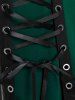 Lace Up Grommets Full Zipper Gothic Tank Top -  