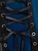 Lace Up Grommets Full Zipper Gothic Tank Top -  
