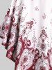 3D Figure Butterfly Print Halter Ruched Tankini Sswimsuit -  