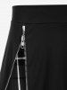 Plus Size Plaid Zipper Mini A Line Skirt -  
