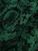 Robe Débardeur Gothique Panneau en Dentelle à Lacets Grande Taille en Cuir PU - Vert profond 4X | US 26-28