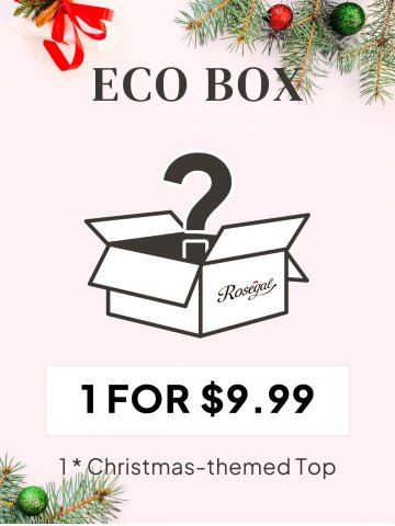 Rosegal ECO BOX-1*Christmas-themed Top - MULTI-A - S