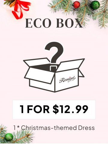 Rosegal ECO BOX-1*Christmas-themed Dress - MULTI-A - XS