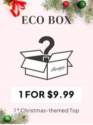 Rosegal ECO BOX-1*Christmas-themed Top -  