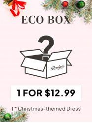 Rosegal ECO BOX-1*Christmas-themed Dress -  