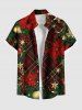 Christmas Ball Snowflake Floral Leaf Plaid Glitter Stars Print Plus Size Matching Outfit For Couples -  
