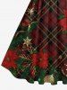 Christmas Ball Snowflake Floral Leaf Plaid Glitter Stars Print Plus Size Matching Outfit For Couples -  