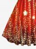 Plus Size Christmas Light Star Tassels Glitter 3D Print 1950s Vintage Dress -  