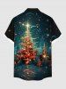Chemise 3D Etoile Sapin de Noël Imprimés Grande Taille avec Poche à Paillettes - Multi-A M