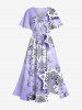 Christmas Snowflake Print Plus Size Matching Outfit For Couples -  