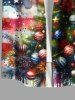 Chemise avec Boutons à Imprimé Drapeau Américain Boules et Sapin de Noël Grande-Taille pour Hommes - Multi-A 3XL