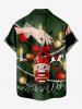 Chemise avec Poche à Imprimé Poupées Bougies et Boules de Noël Grande-Taille pour Hommes - Multi-A XL