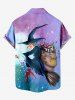 Chemise Chaussette de Noël Boutonnée Galaxie Design avec Poche de Grande Taille pour Homme - Multi-A 4XL