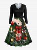 Christmas Ball Candle Dolls Print Plus Size Matching Outfit For Couples -  