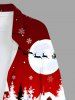 Plus Size Christmas Tree Moon Elk Snowflake Print Buttons Pocket Shirt For Men -  