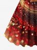 Plus Size Christmas Ombre Light Spot Print A Line Tank Dress -  