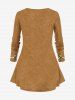 Plus Size Christmas Hat Gingerbread Candy Holy Fruit Leaf Print T-shirt -  