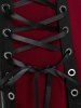 Débardeur Gothique Zippé à Œillets à Lacets - Rouge foncé 1X | US 14-16