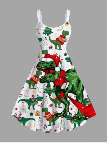 Robe Débardeur à Imprimé Élément de Noël Grande Taille - MULTI-A - S