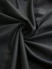 Robe grande taille à volants et col en V en dentelle à fleurs roses avec ceinture à fermeture éclair papillon - Noir L | US 12