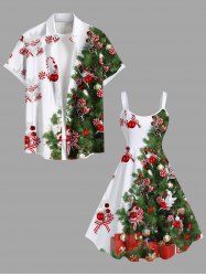 Tenue Grande Taille Imprimé Arbre de Noël - Blanc 