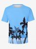 Coconut Tree Bird Sea Print Plus Size Matching Hawaii Beach Outfit For Couples -  