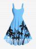 Coconut Tree Bird Sea Print Plus Size Matching Hawaii Beach Outfit For Couples -  