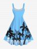 Coconut Tree Bird Sea Print Plus Size Matching Hawaii Beach Outfit For Couples -  